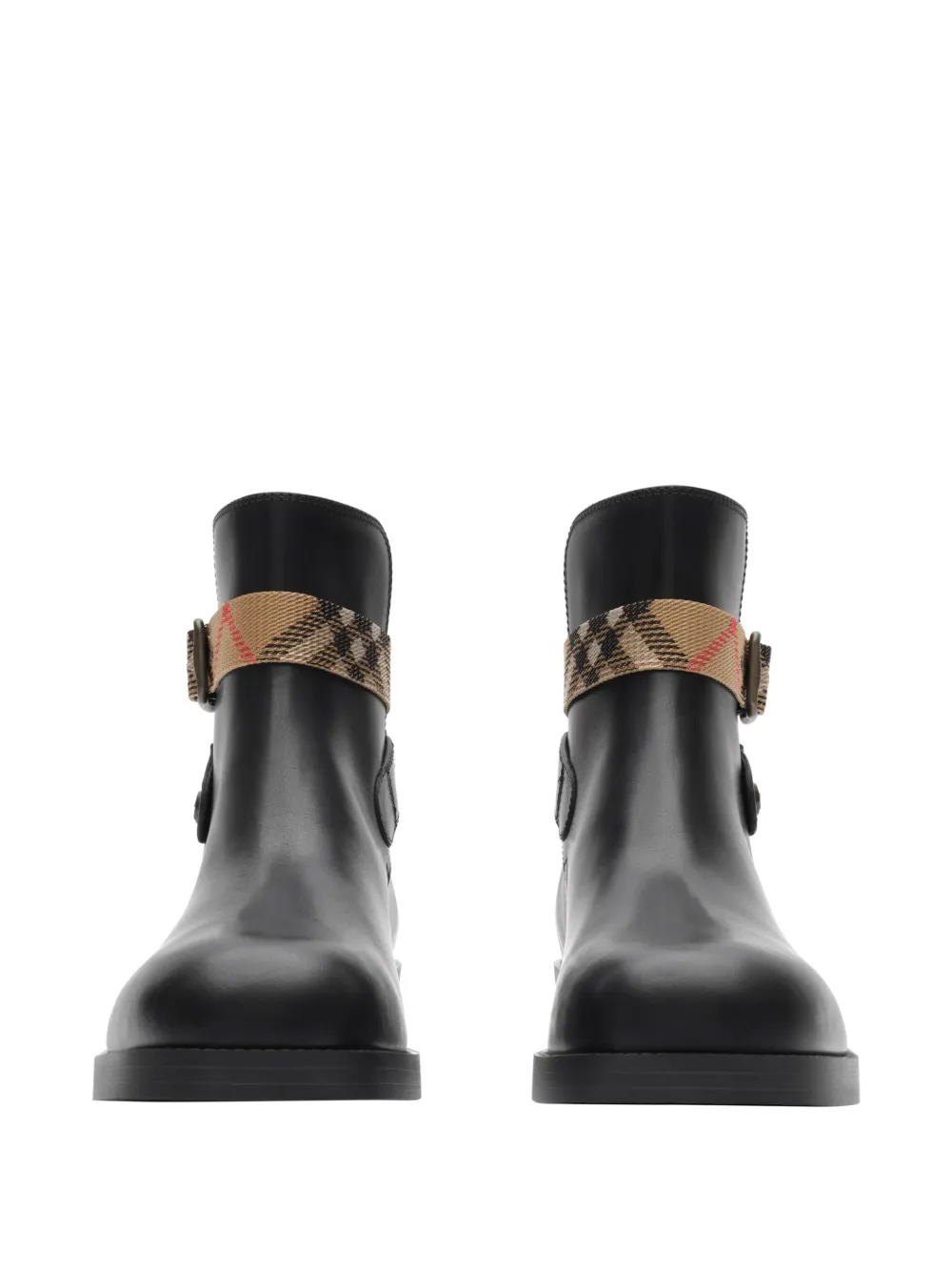 Burberry leather Huntley boots Zwart