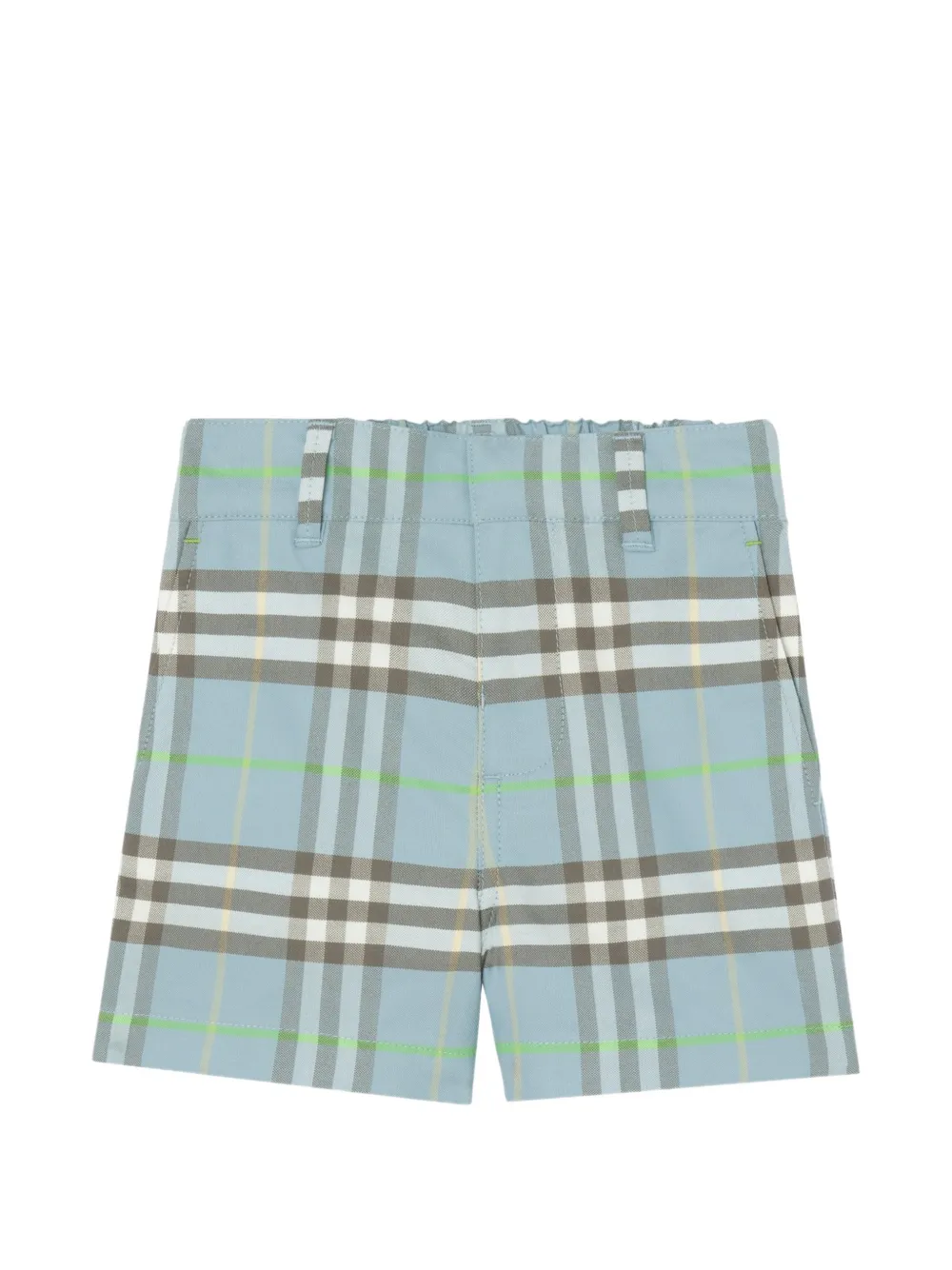 Burberry Kids Check cotton shorts - Blue
