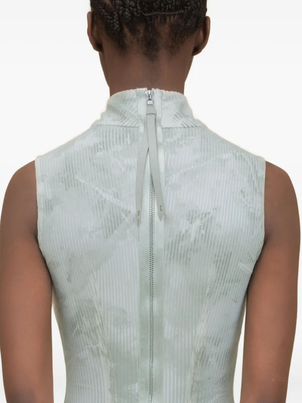 Contessa Mills Bella handgeverfde jurk met zakdoek afwerking Groen
