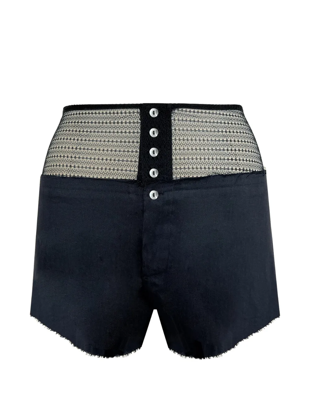 Contessa Mills Laissez mesh-panel shorts - Black