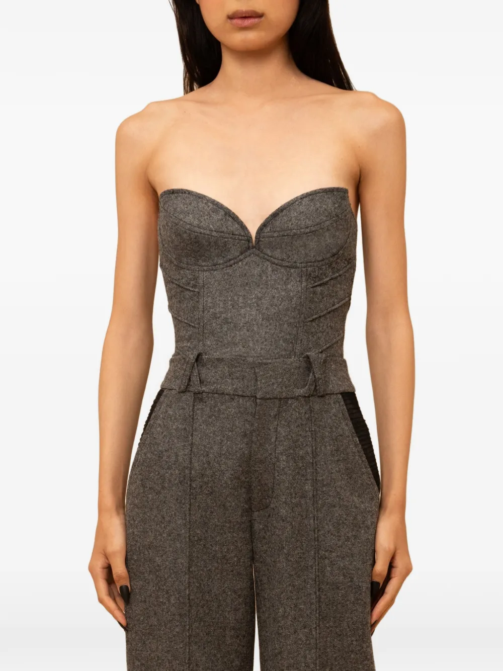Contessa Mills Aconitum strapless corset - Grigio