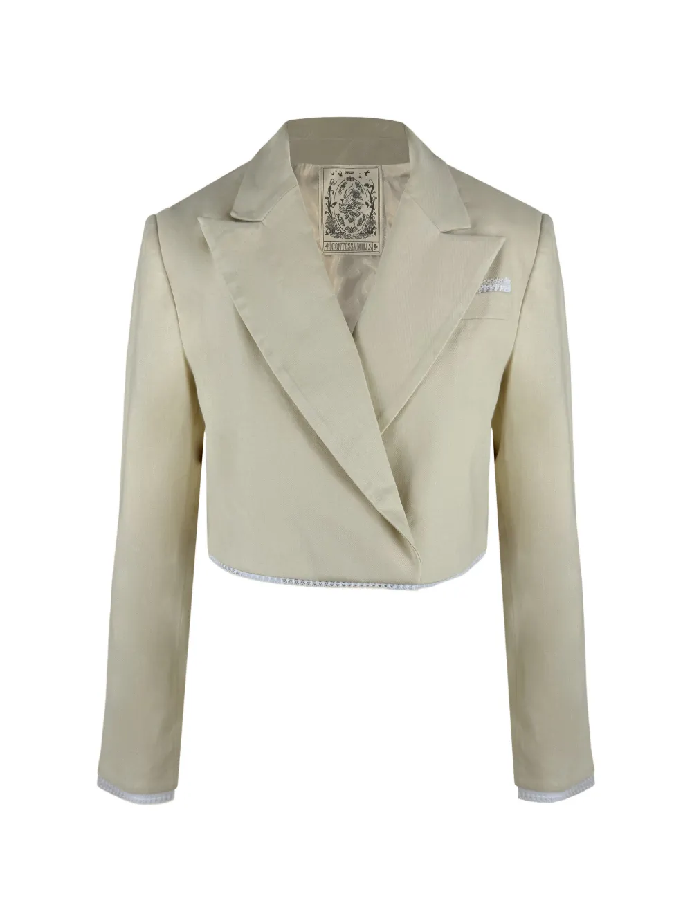 Contessa Mills Morgaine cropped blazer - Toni neutri