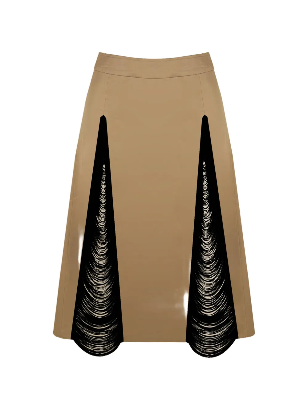 Contessa Mills Madeleine fringe-detail skirt - Toni neutri