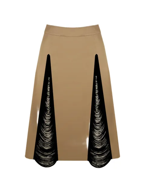 Contessa Mills Madeleine fringe-detail skirt