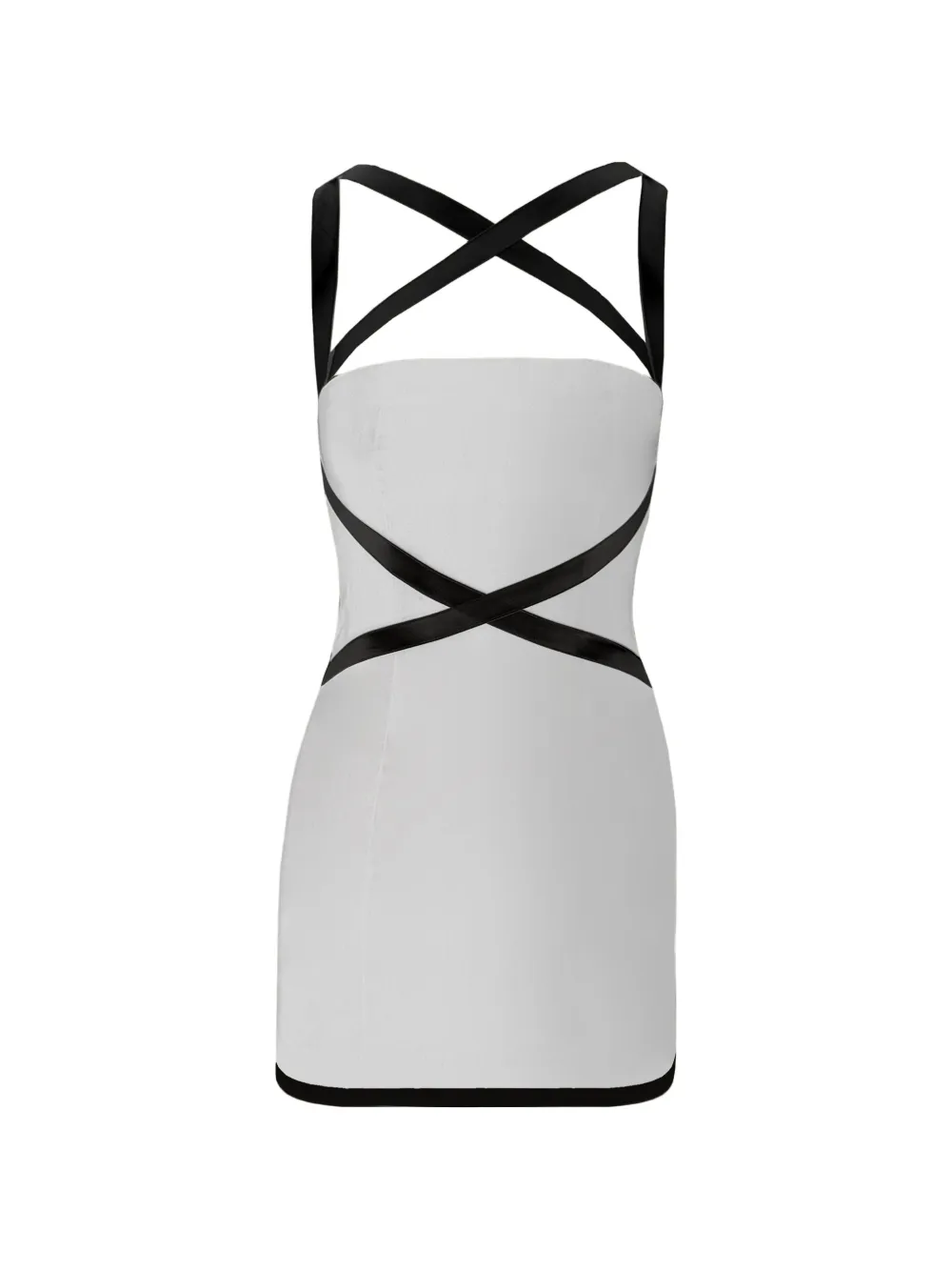 Contessa Mills cross-strap mini dress - Bianco