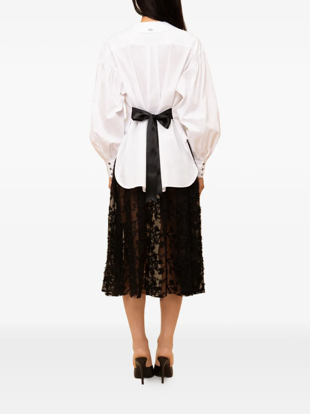 Contessa Mills Tarot blouse met grafische print Wit