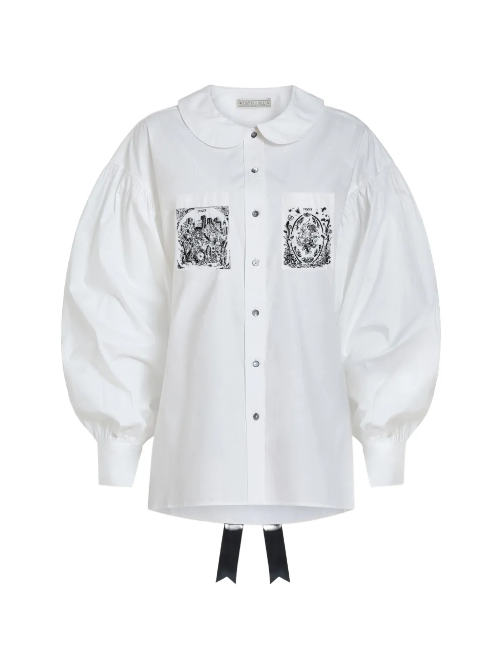Contessa Mills Tarot graphic-print shirt - White