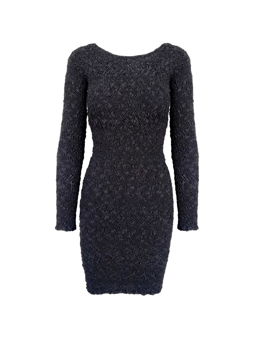 Contessa Mills Blair smocked long-sleeve dress - Nero