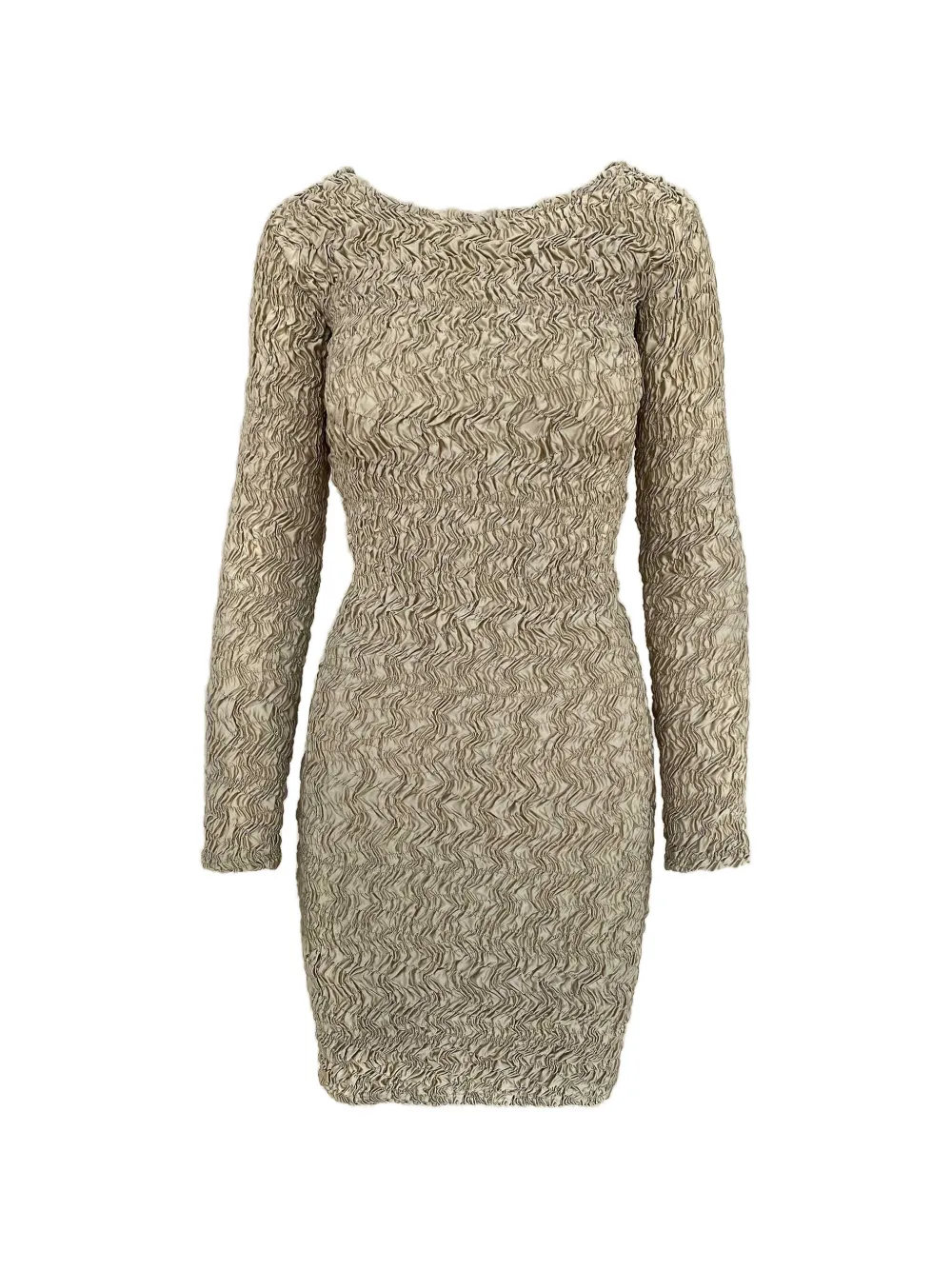 Contessa Mills Blair crinkled-effect midi dress - Toni neutri