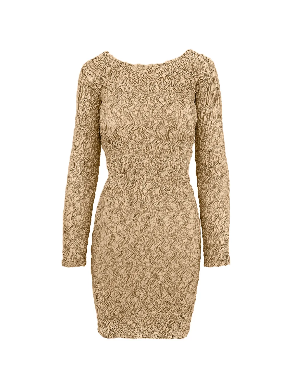 Contessa Mills Blair crinkled-effect midi dress - Toni neutri