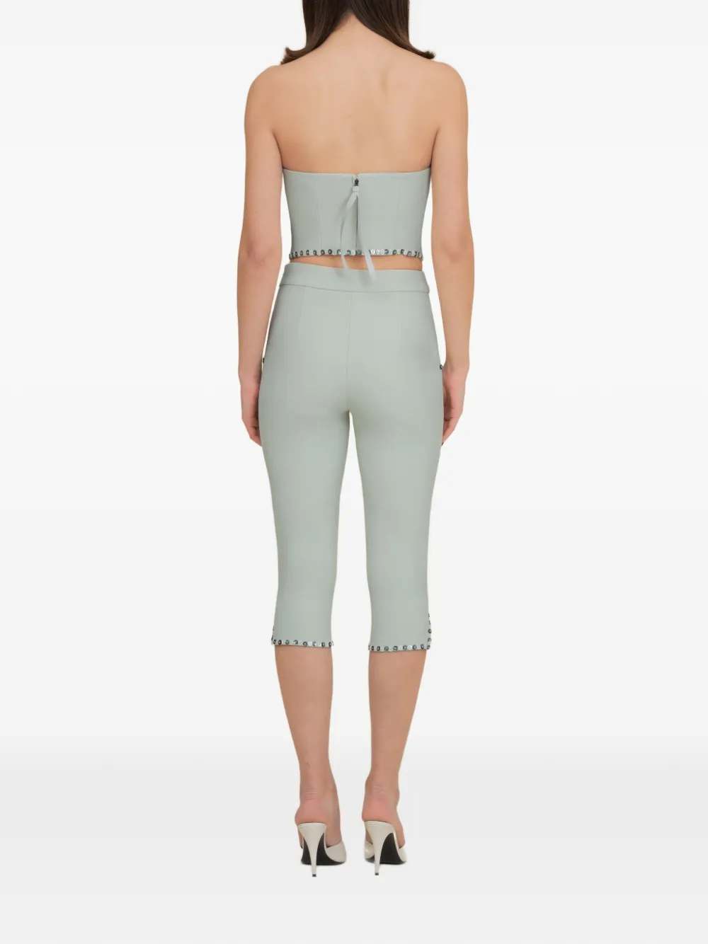 Contessa Mills Benjamin bustier verfraaid met knopen Groen