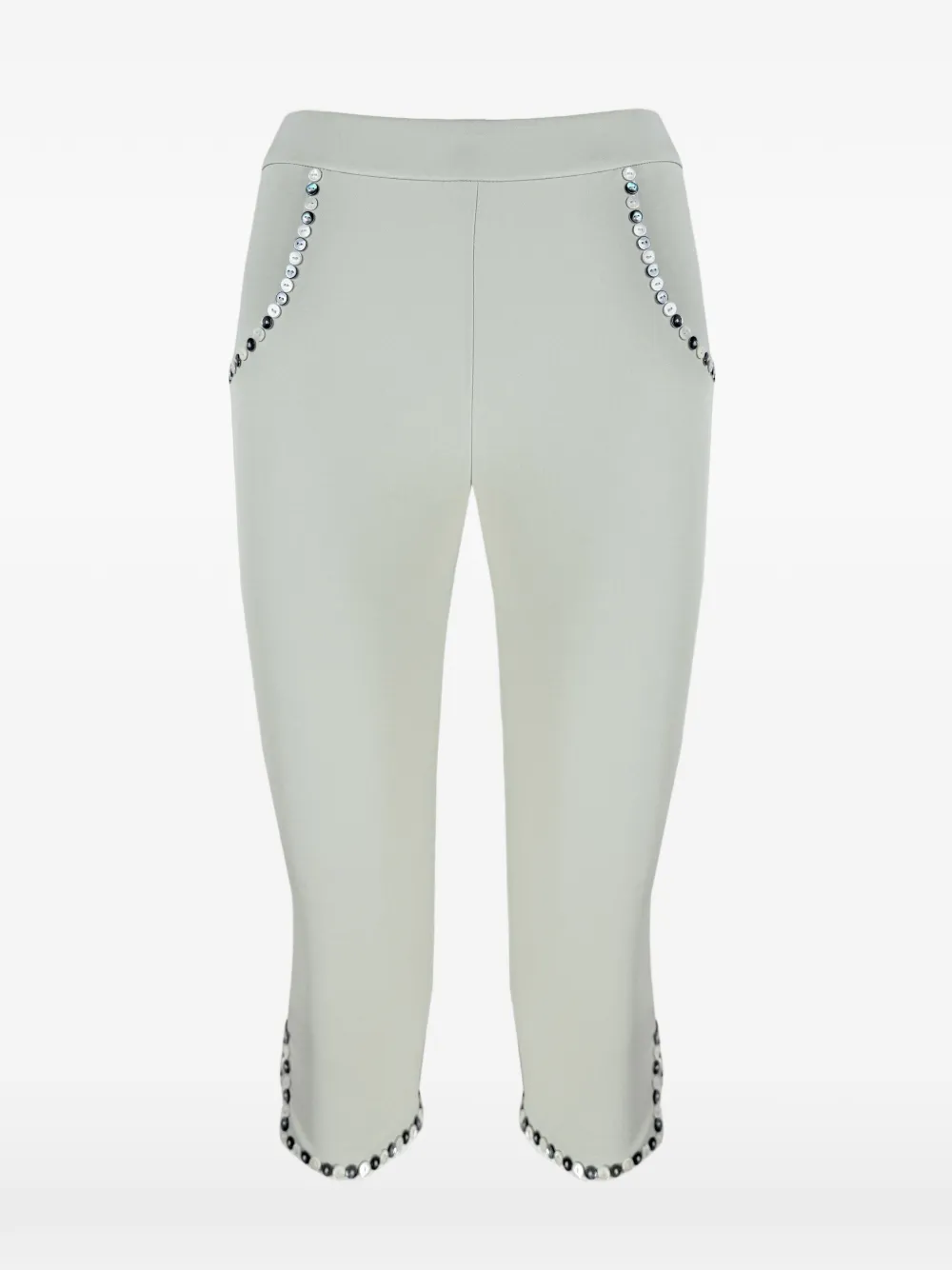 Contessa Mills Benjamin button-embellished cropped trousers - Grün