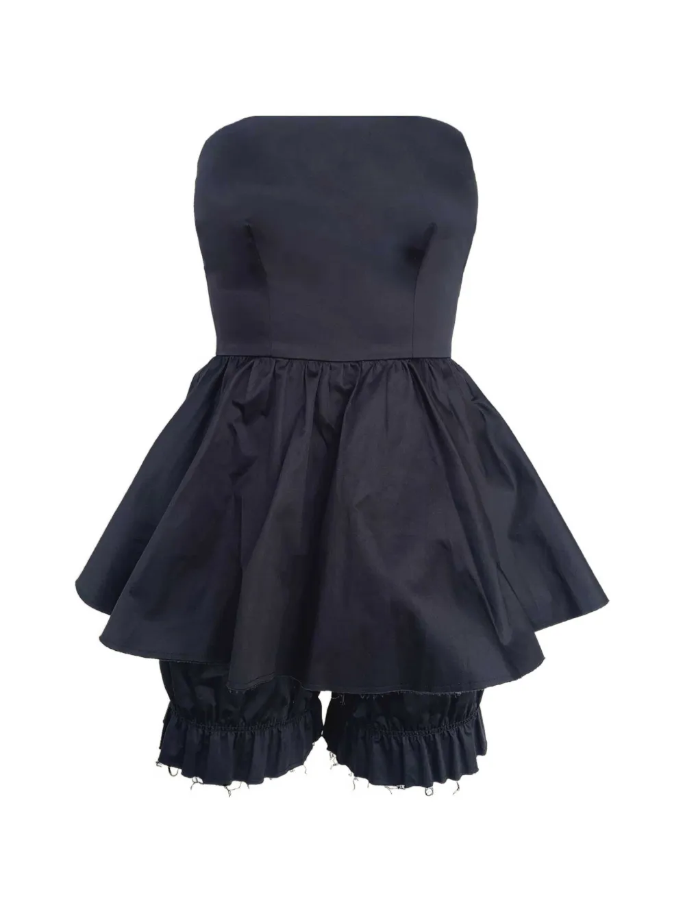 Contessa Mills Lulu peplum-waist romper - Nero