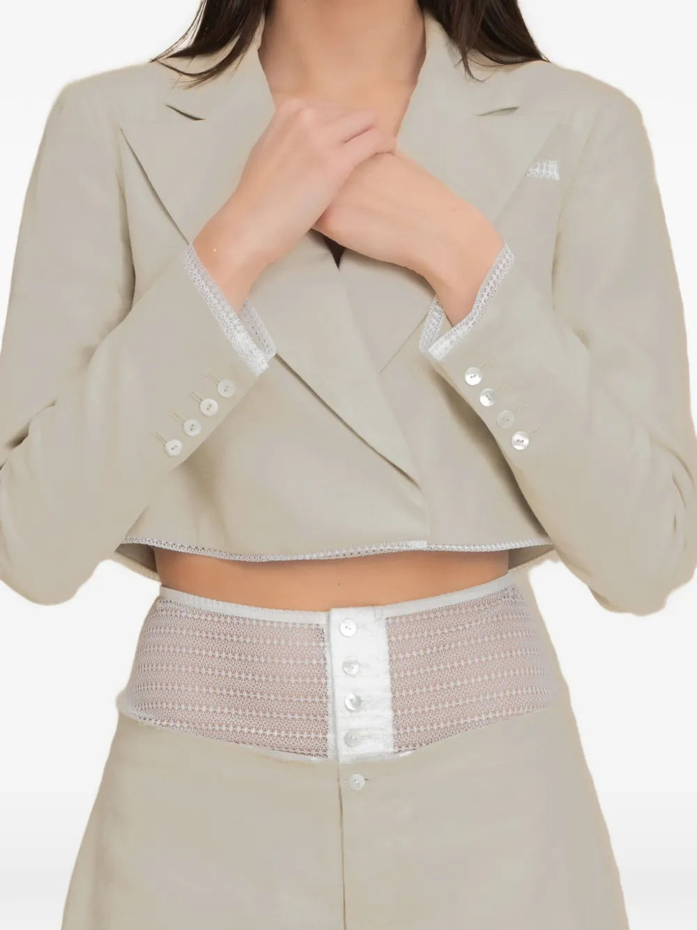 Contessa Mills Laissez gerafelde shorts Beige