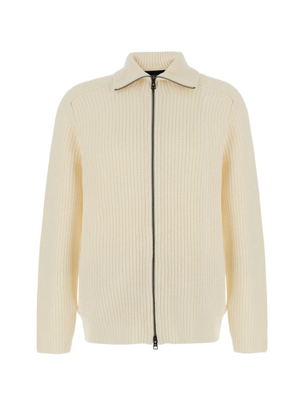 Tagliatore Cardigan a coste con zip - Toni neutri