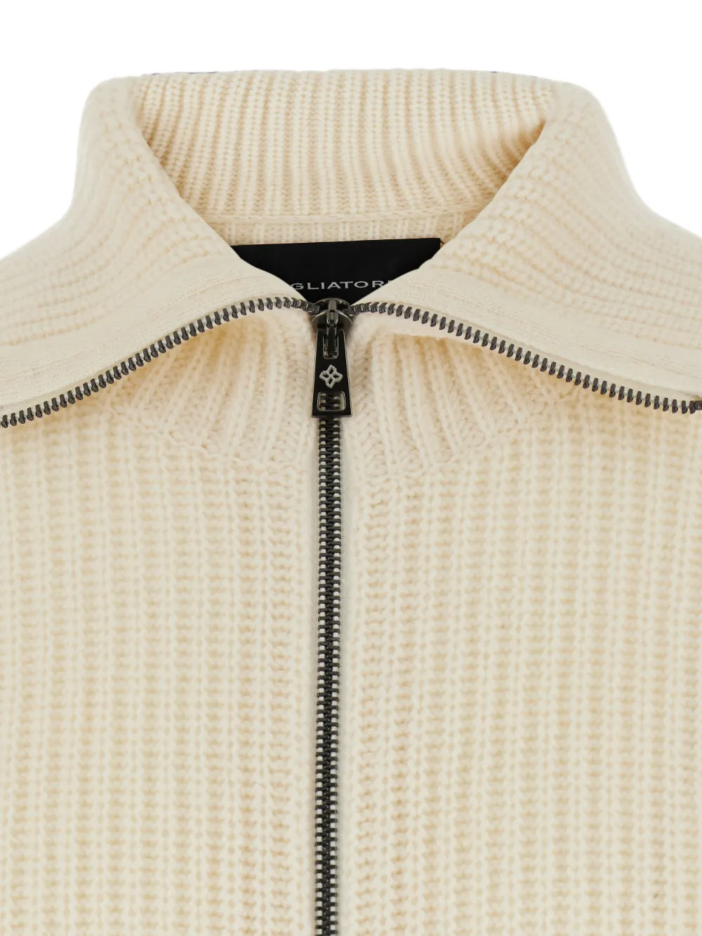 Tagliatore Ribgebreid vest Beige