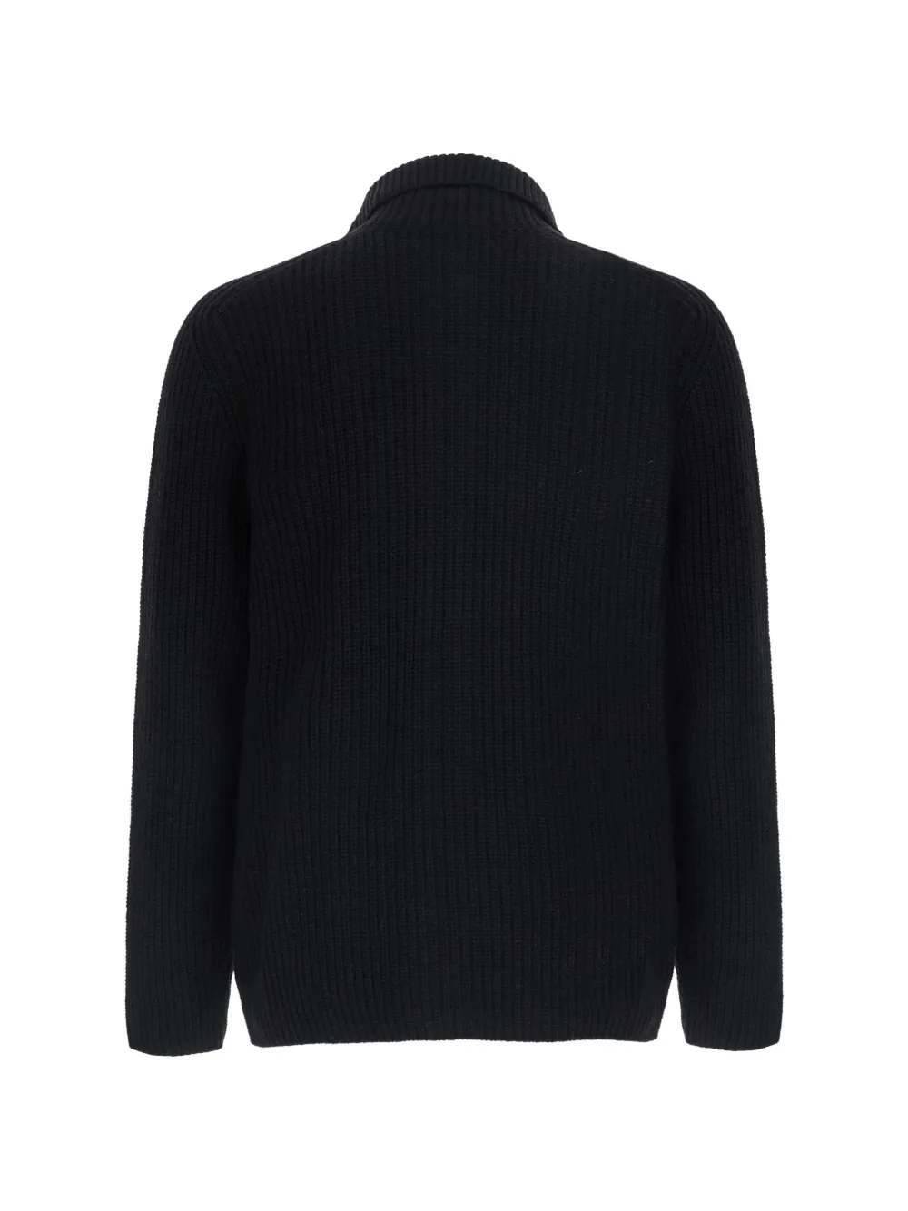 Tagliatore Ribgebreid vest Zwart