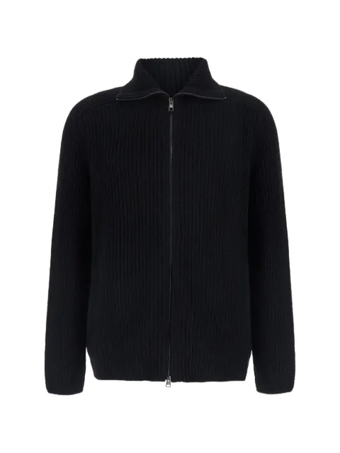 Tagliatore ribbed-knit zip-up cardigan