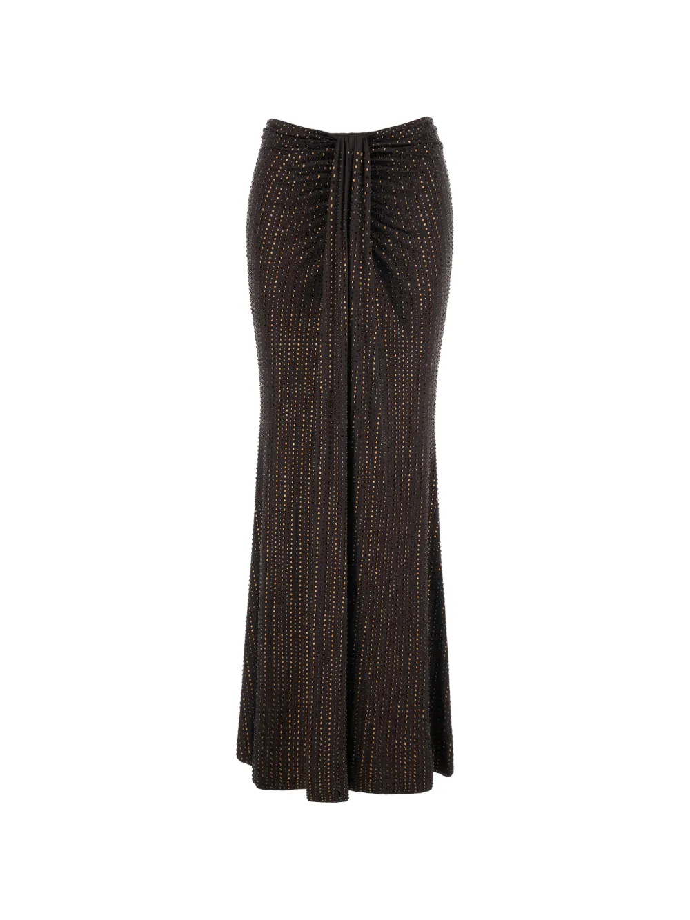 VENUJA Malibu crystal-embellished draped maxi skirt - Braun