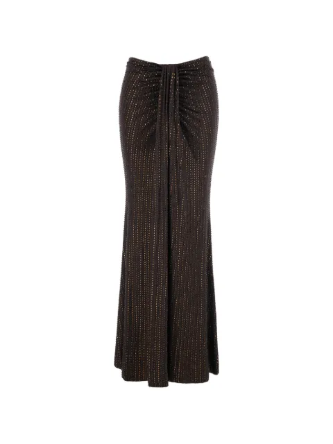 VENUJA Malibu crystal-embellished draped maxi skirt