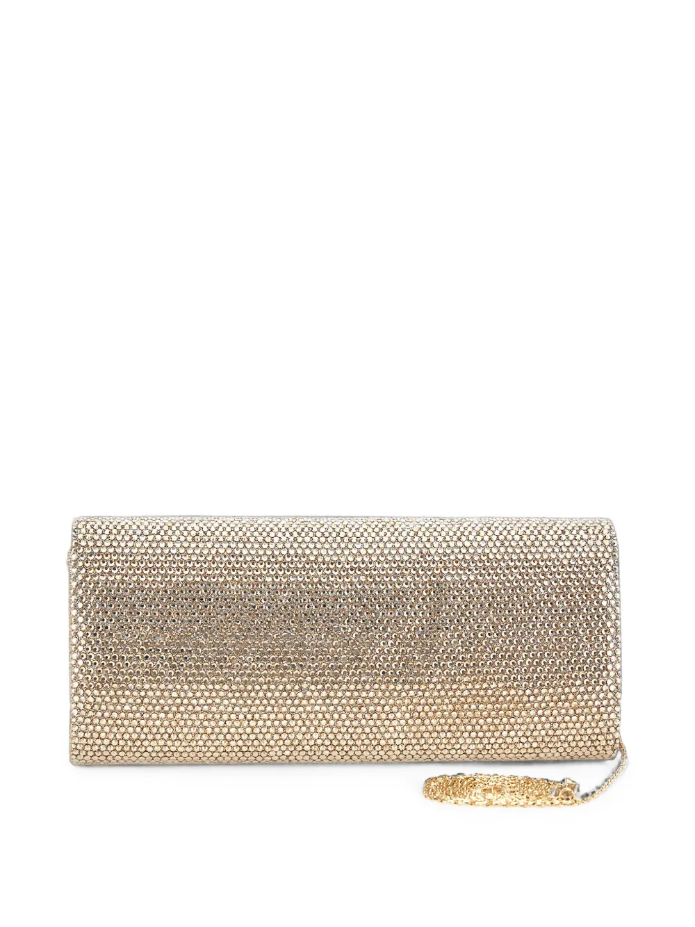 TWENTY FOURHAITCH French 75 clutch verfraaid met kristallen en ketting Goud