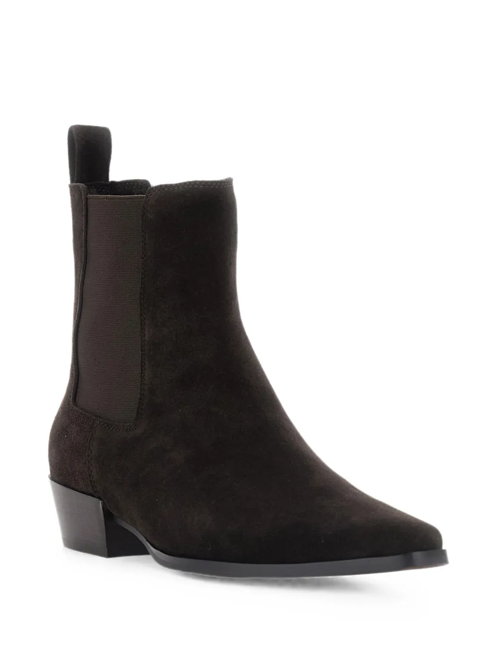 strategia shoes Nina suède enkellaarzen met puntige neus Bruin