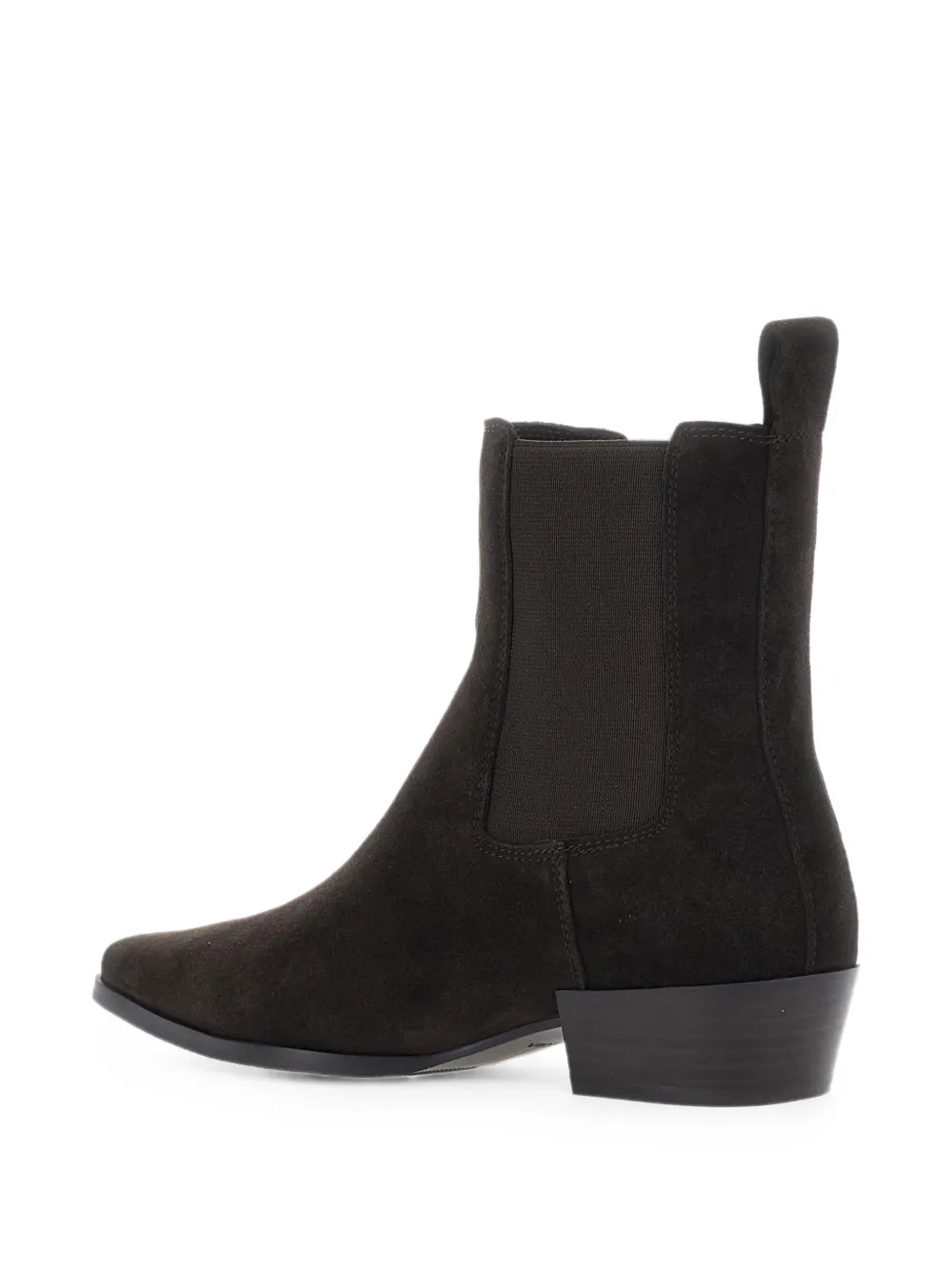 strategia shoes Nina suède enkellaarzen met puntige neus Bruin