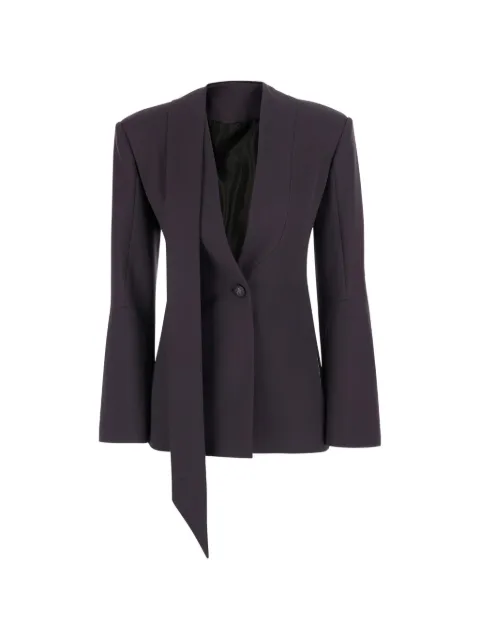 The Attico scarf-detail single-breasted blazer