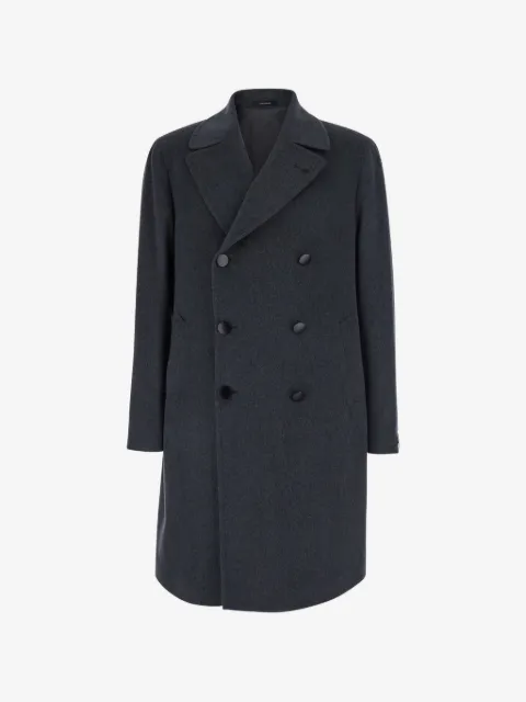 Tagliatore strap-detail double-breasted coat