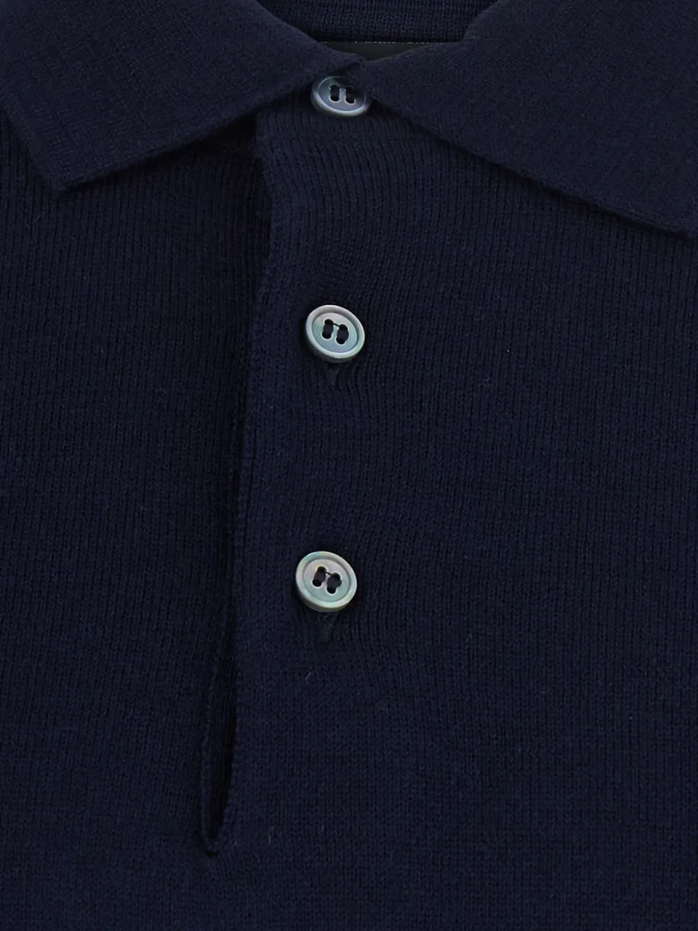 Tagliatore Gebreide trui met knoopsluiting Blauw