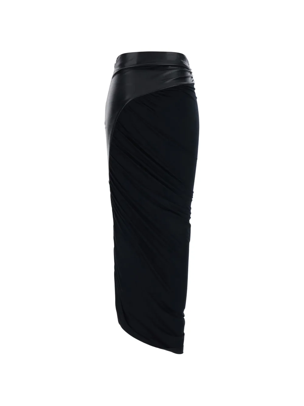 THE ANDAMANE Midi-rok met ruches Zwart