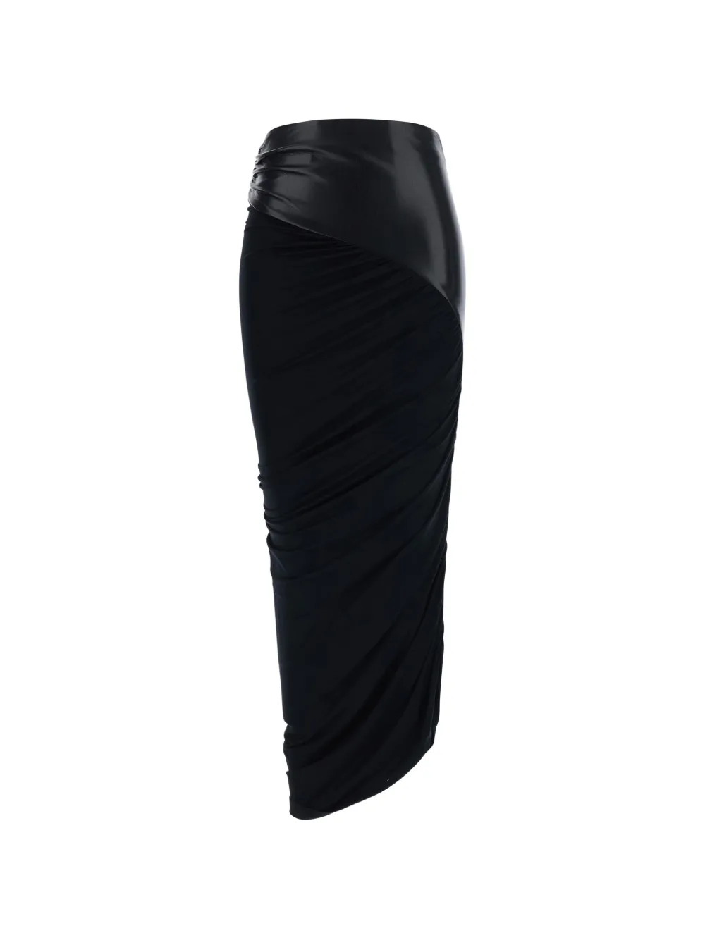 THE ANDAMANE ruched panelled midi skirt - Schwarz
