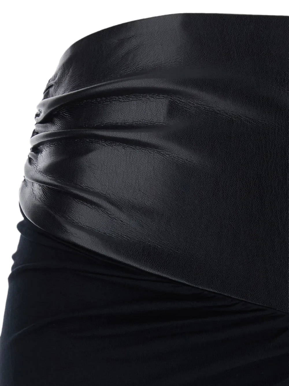 THE ANDAMANE Midi-rok met ruches Zwart