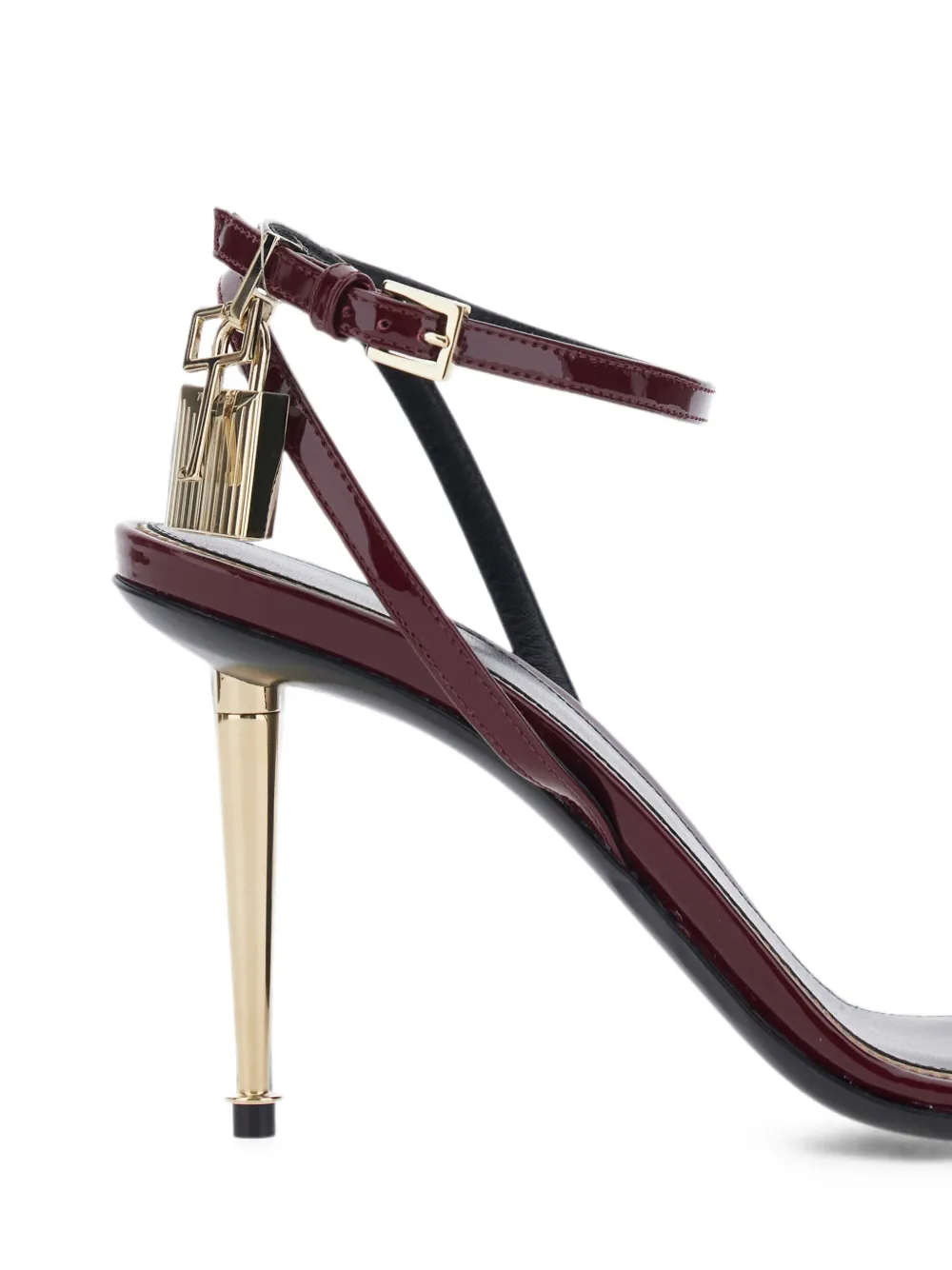 TOM FORD padlock-detail ankle-strap sandals Rood