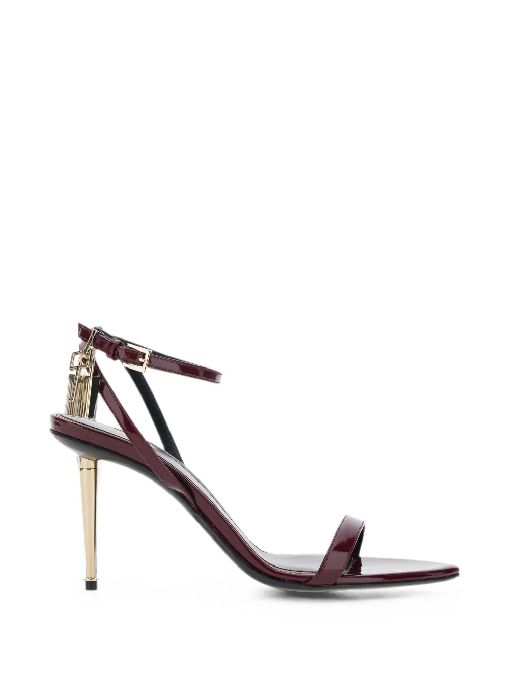 TOM FORD padlock-detail ankle-strap sandals - Red