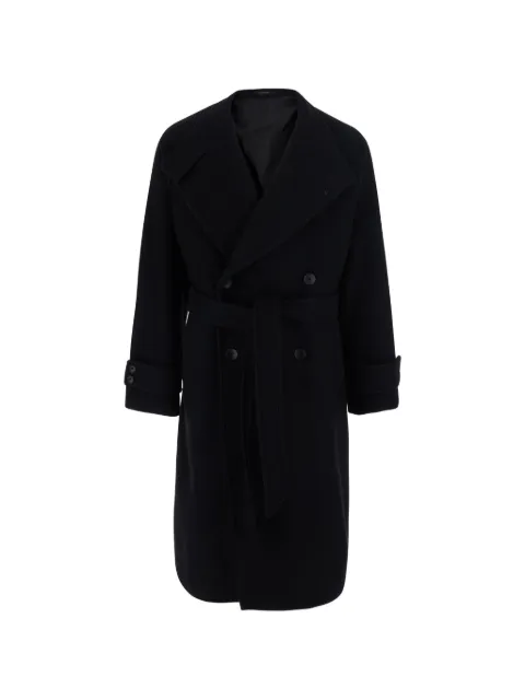 Tagliatore double-breasted belted coat