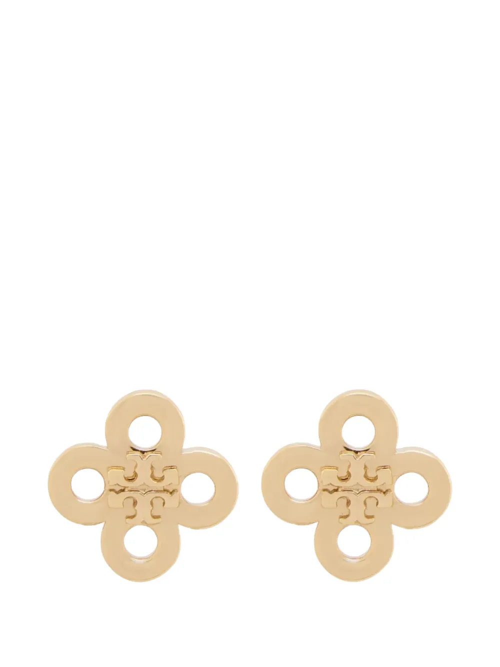 Tory Burch Forget Me Not clover stud earrings - Oro