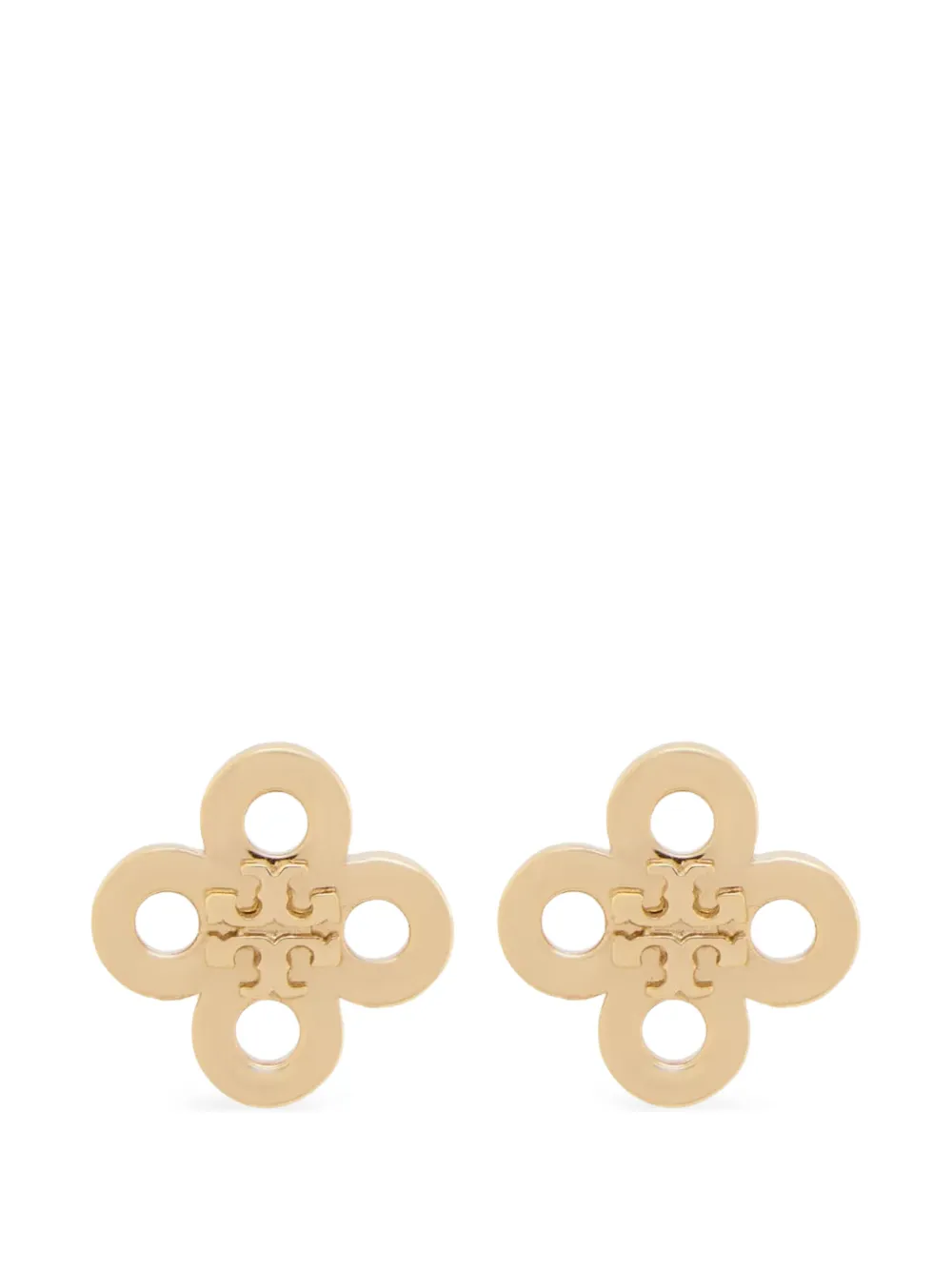 Tory Burch Forget Me Not clover stud earrings - Oro