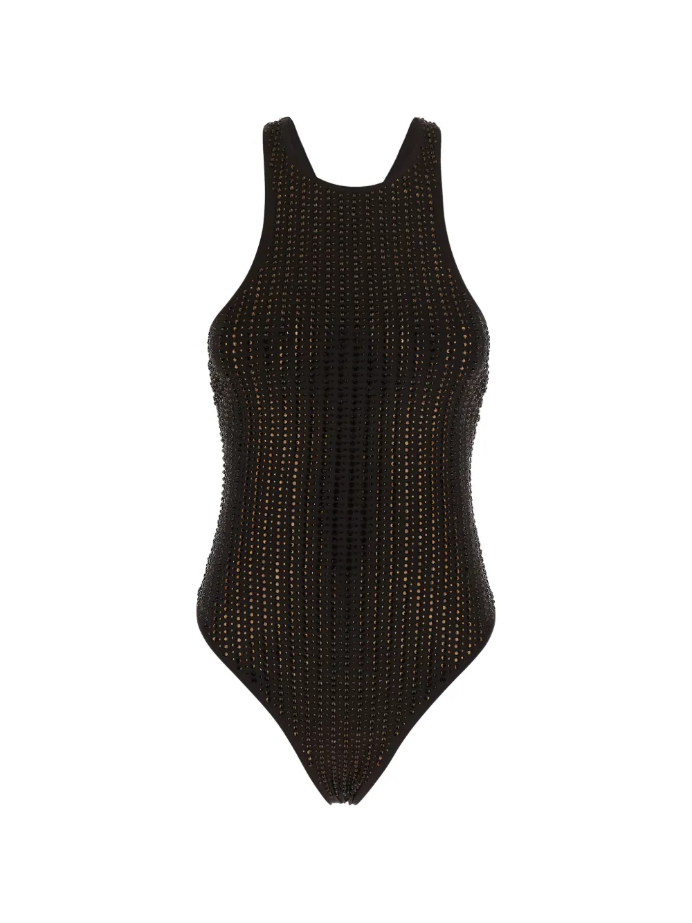 VENUJA crystal-embellished halterneck swimsuit - Schwarz