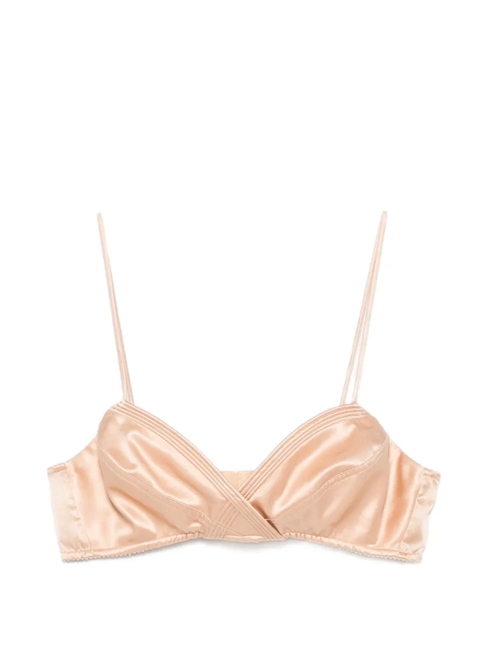 Ermanno Scervino crossover-front satin top - Toni neutri