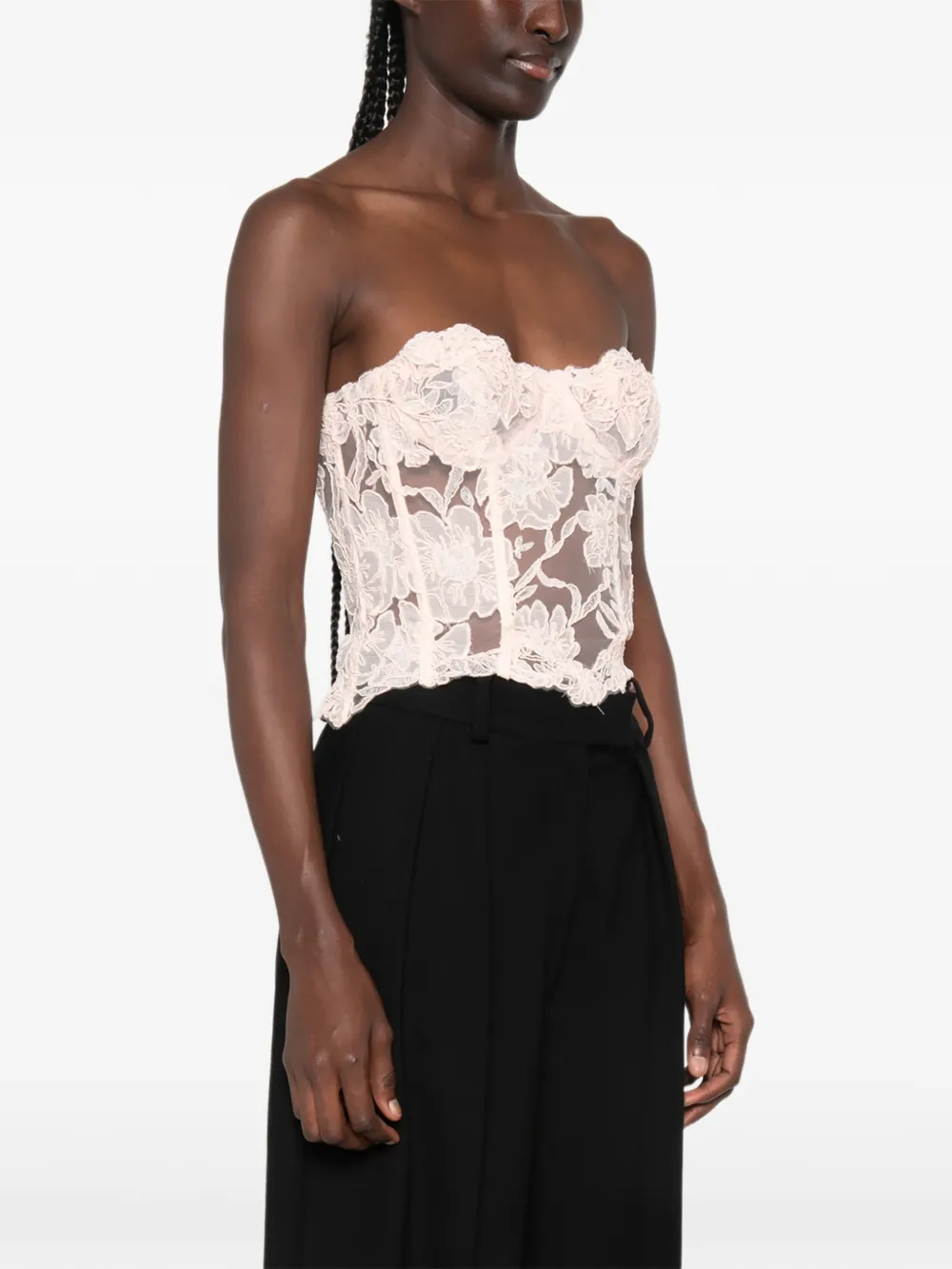Ermanno Scervino フローラルレース トップ | ピンク | FARFETCH JP