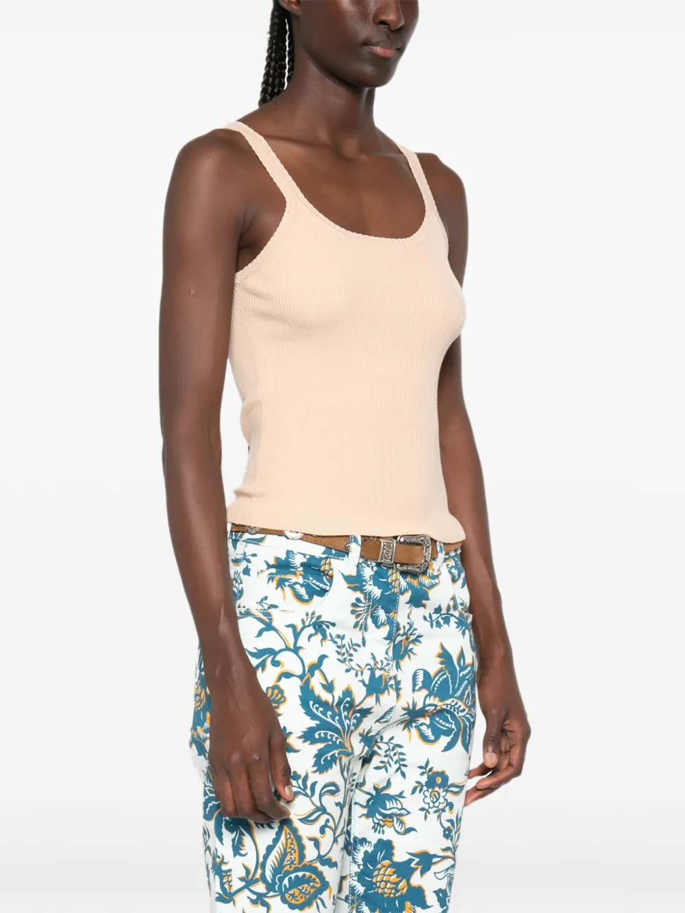 Ermanno Scervino Ribgebreide top Beige