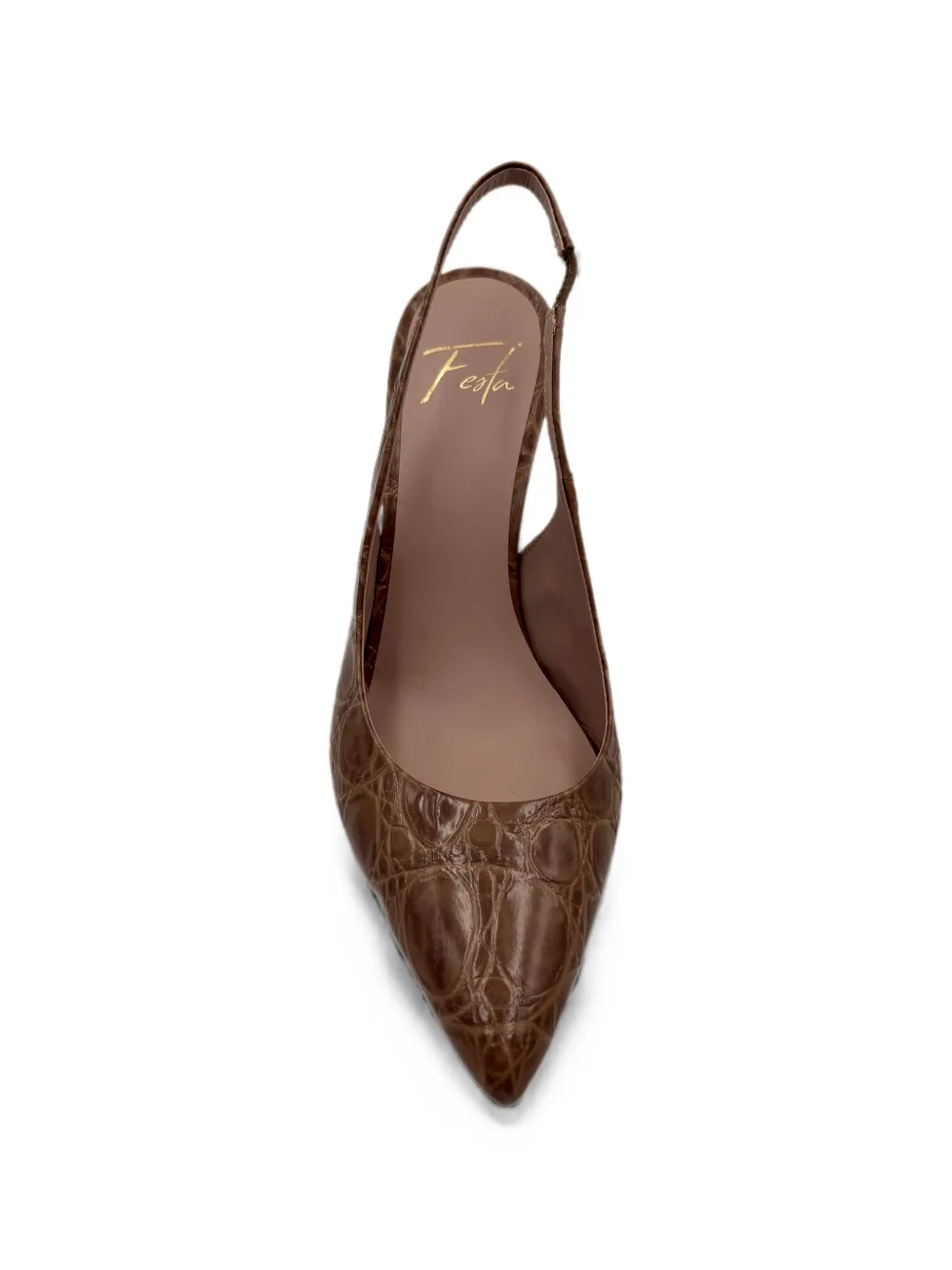 Roberto Festa croc-effect slingback pumps Bruin