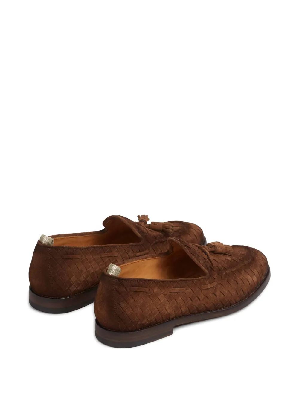 Officine Creative Opera woven tassel loafers Bruin