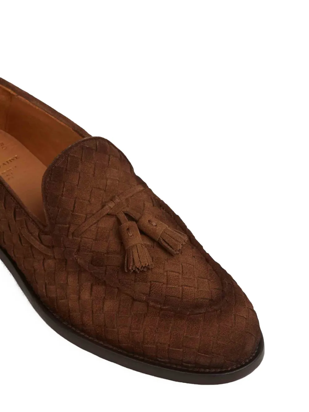 Officine Creative Opera woven tassel loafers Bruin