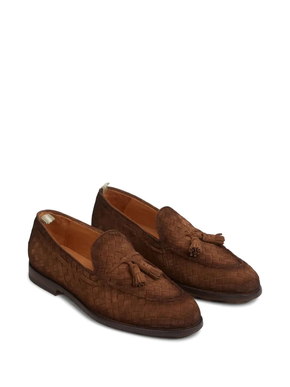 Officine Creative Opera woven tassel loafers Bruin
