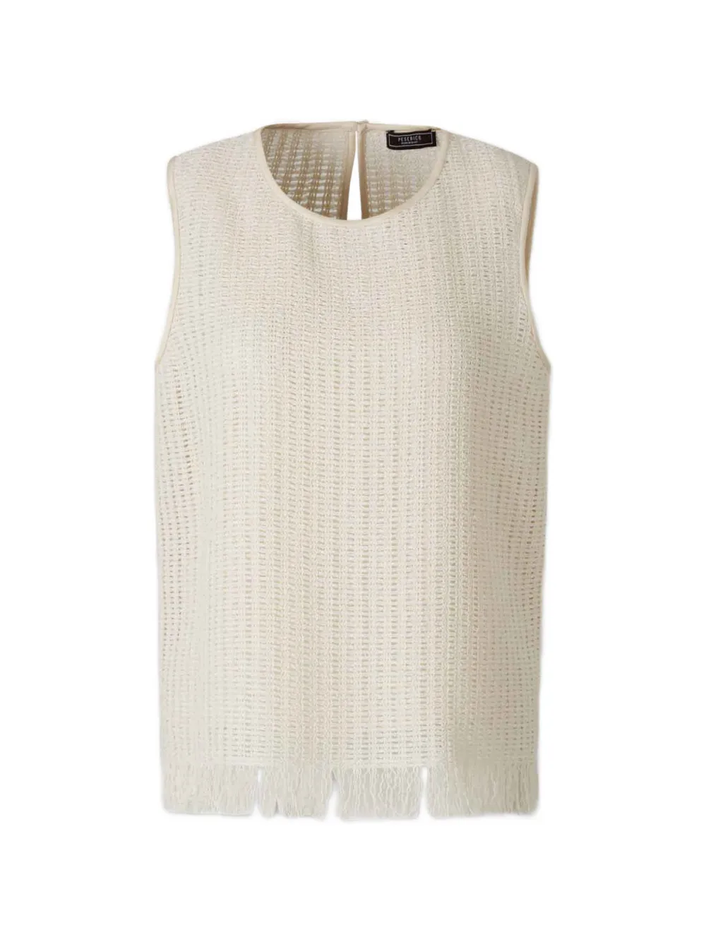 Peserico fringe-trim top - Toni neutri