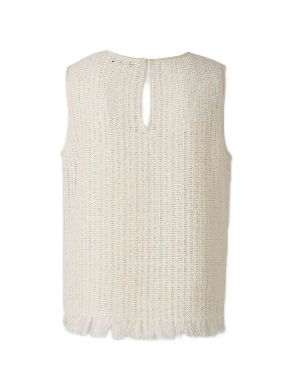 Peserico Top met franje Beige