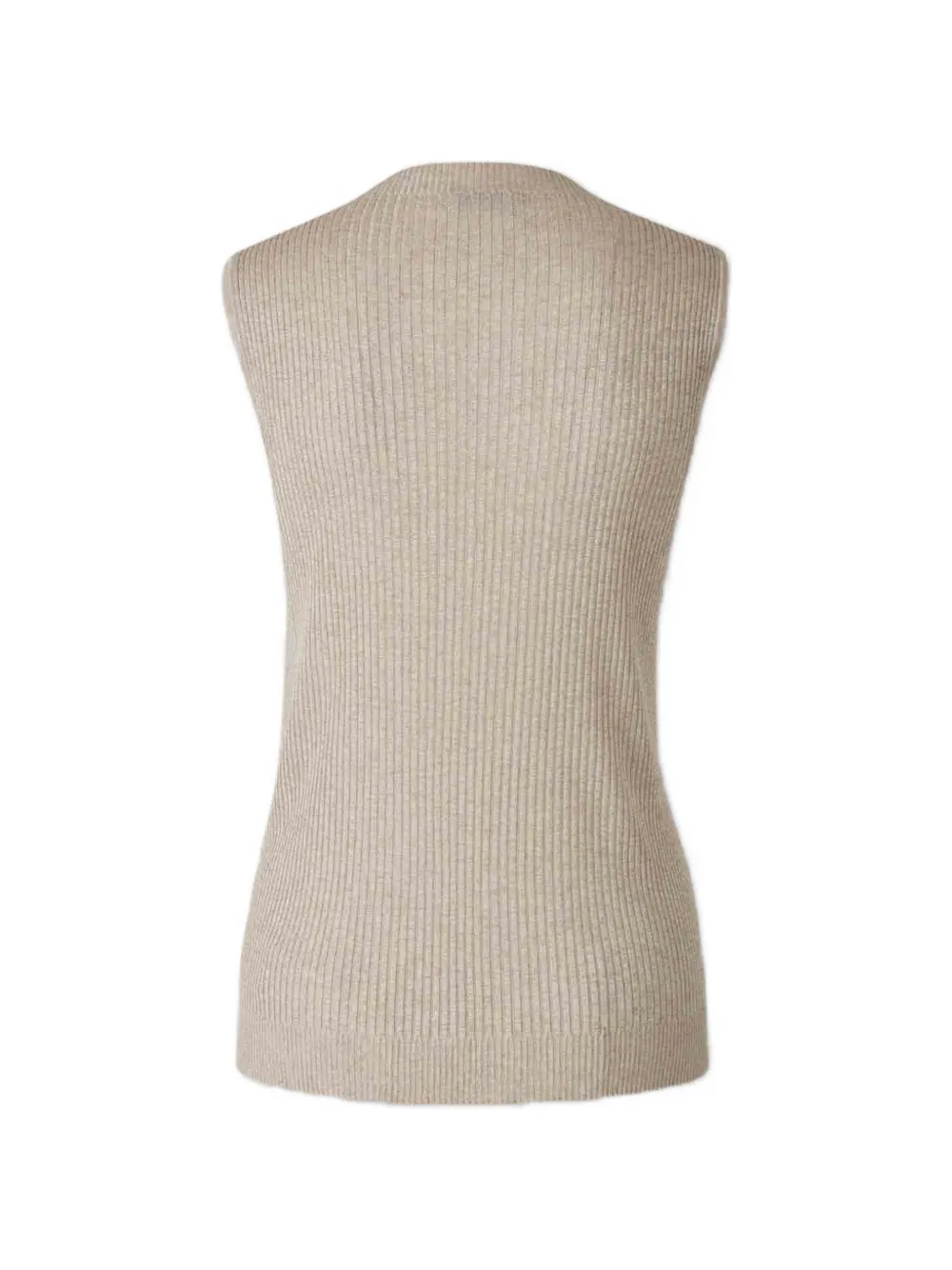 Peserico Ribgebreide top Beige