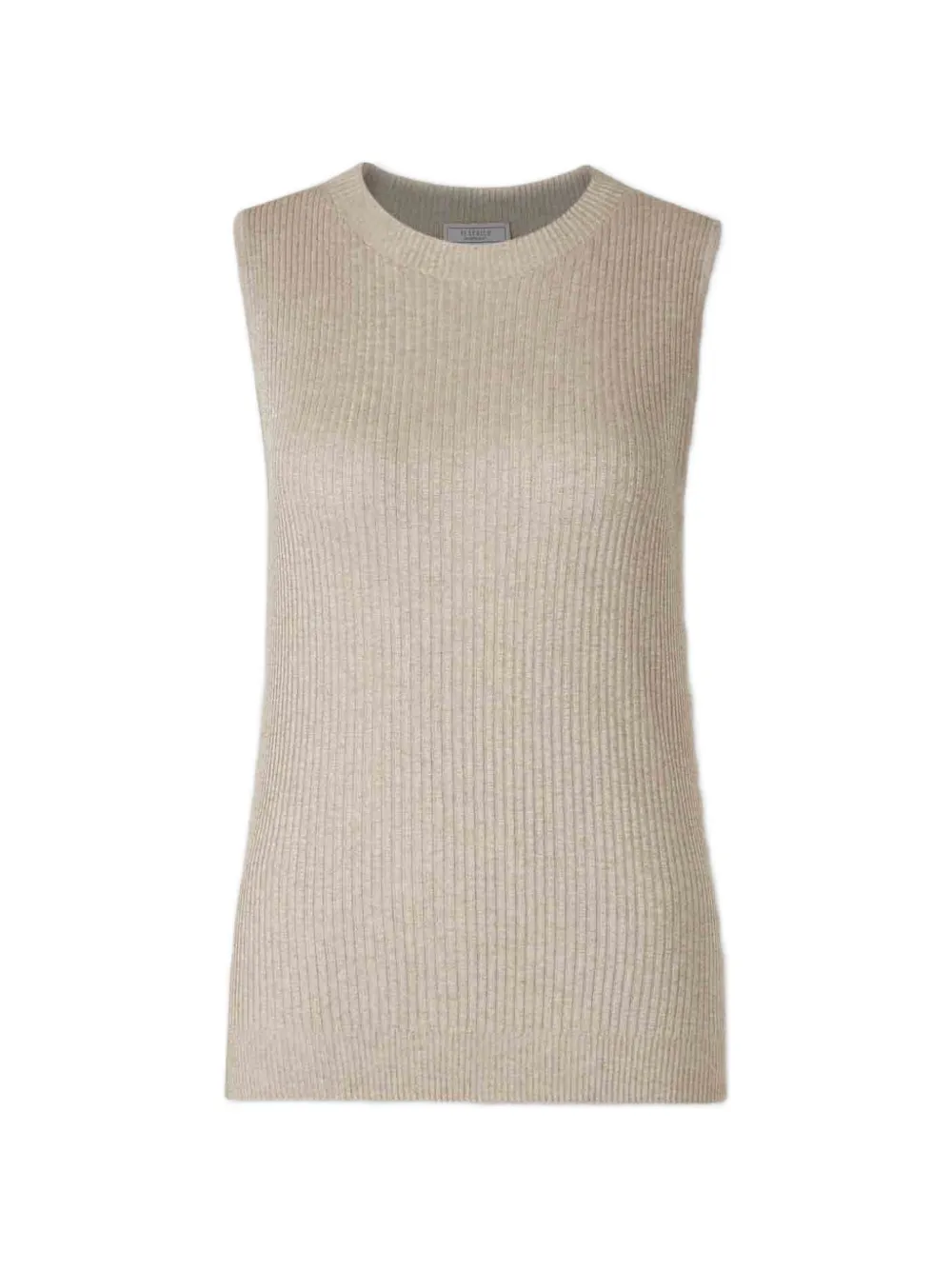 Peserico ribbed-knit sleeveless top - Toni neutri